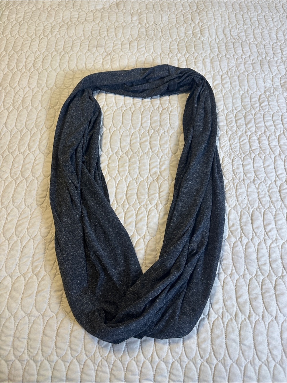 Steve Madden Linen Blend Dark Heather Grey Infinity Scarf OS Neck Warmer Career
